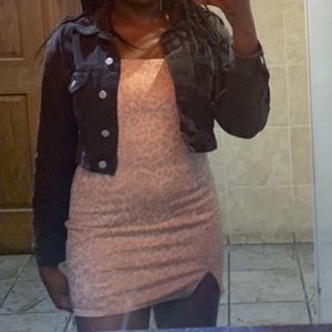 Pink cheetah dress